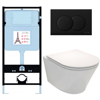 Инсталляция JACOB DELAFON RODIN+ E21750RU-BL с унитазом