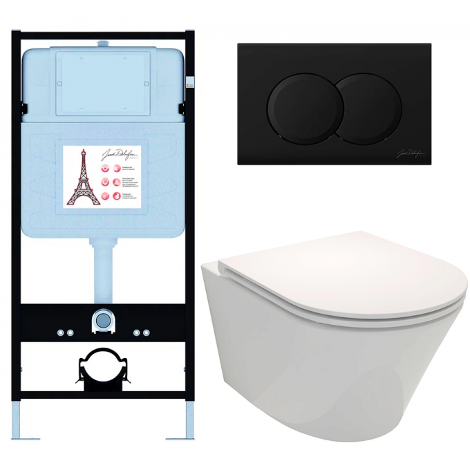 Инсталляция JACOB DELAFON RODIN+ с унитазом E21750RU-BL