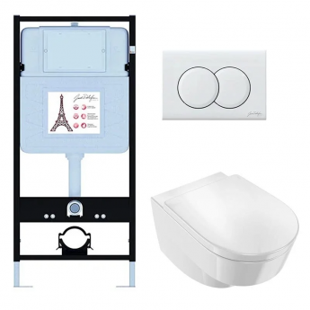 Комплект унитаза с инсталляцией JACOB DELAFON ODEON RIVE GAUCHE EDR103-00 (белый)