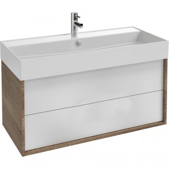 Тумба JACOB DELAFON VIVIENNE EB1585-E52-F30 под раковину, 100 см корпус дуб табак фасад белый лак